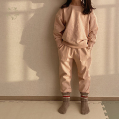 Organic cotton child sweatshirt and jogger eco friendly toddler sports clothes sustainable toddler jogger set