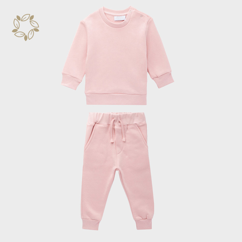 organic cotton fleece baby pullover sustainable toddler sweatpants set eco friendly newborn crew necks and jogger