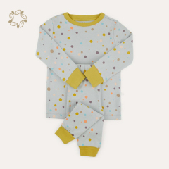 Organic cotton toddler boys sleepwear sustainable enfant pyjama eco friendly jersey toddler sleepsuit