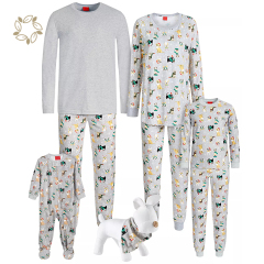 Family matching pyjamas dog pyjamas sustainable dog and me outfits eco friendly christmas matching family pajamas