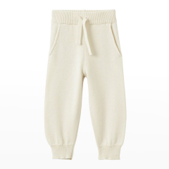 Kid's Organic Cotton Knit Joggers Eco-friendly boys' bottoms Organic Cotton children pants Sustainable joggers with pockets
