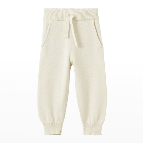 Kid's Organic Cotton Knit Joggers Eco-friendly boys' bottoms Organic Cotton children pants Sustainable joggers with pockets