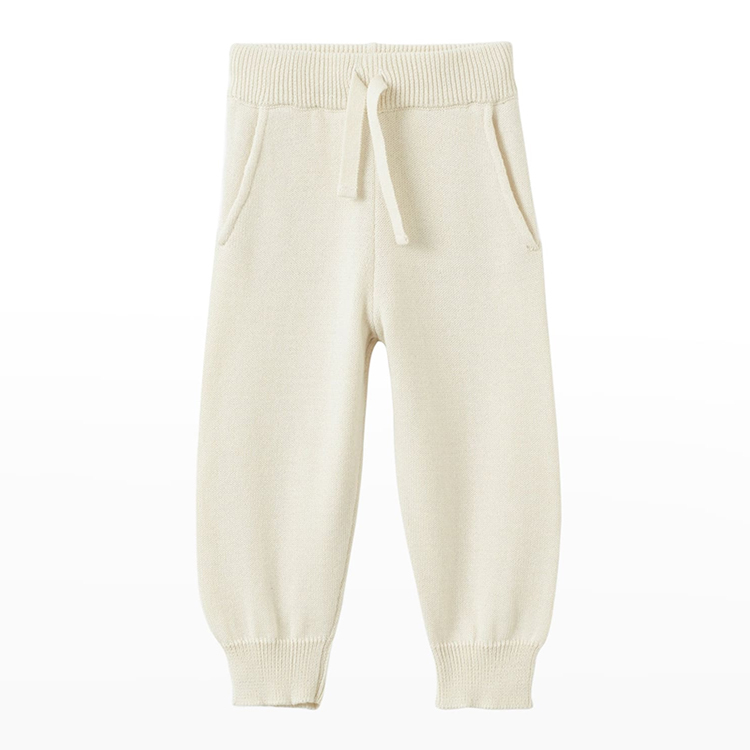Kid's Organic Cotton Knit Joggers Eco-friendly boys' bottoms Organic Cotton children pants Sustainable joggers with pockets