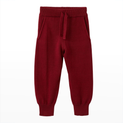 Rib knit joggers with pockets Sustainable boys' bottoms Kid's Organic Cotton Knit Joggers Eco-friendly Kids Knit Joggers