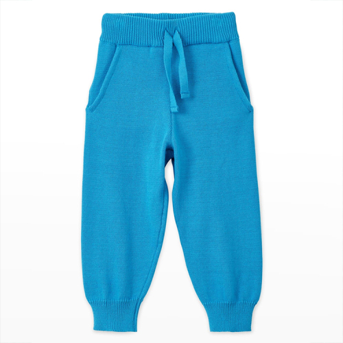 Rib knit joggers with pockets Sustainable boys' bottoms Kid's Organic Cotton Knit Joggers Eco-friendly Kids Knit Joggers
