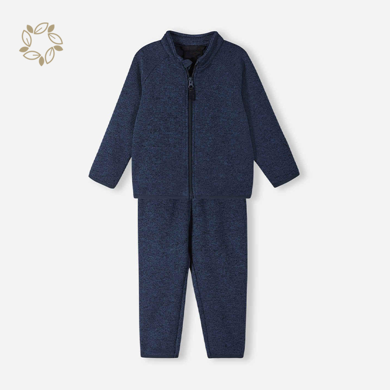 Sustainable fleece sweatshirt and pants organic cotton toddler zipped pullover and sweatpants toddler 2 piece clothes