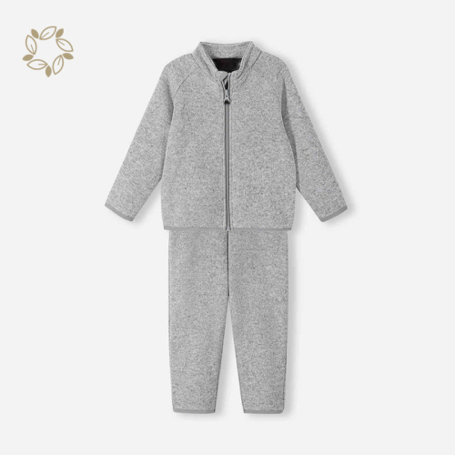 Organic cotton toddler zipped pullover and sweatpants eco friendly toddler 2 piece clothes kids zip sweatshirt and jogger