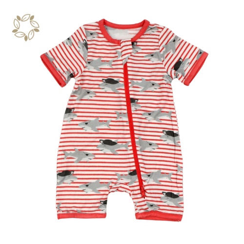 Organic bamboo baby sleeping romper eco friendly knit romper baby sustainable babi bamboo romper