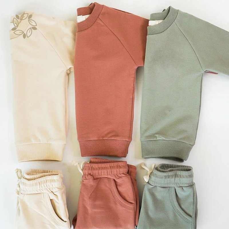 Jogger Set for Kids eco friendly 100% organic cotton fleece toddler jogger set sustainable Track Suit for Toddlers