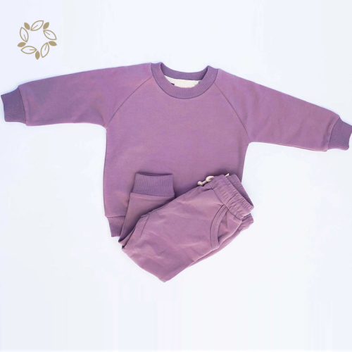 Jogger Set for Kids eco friendly 100% organic cotton fleece toddler jogger set sustainable Track Suit for Toddlers