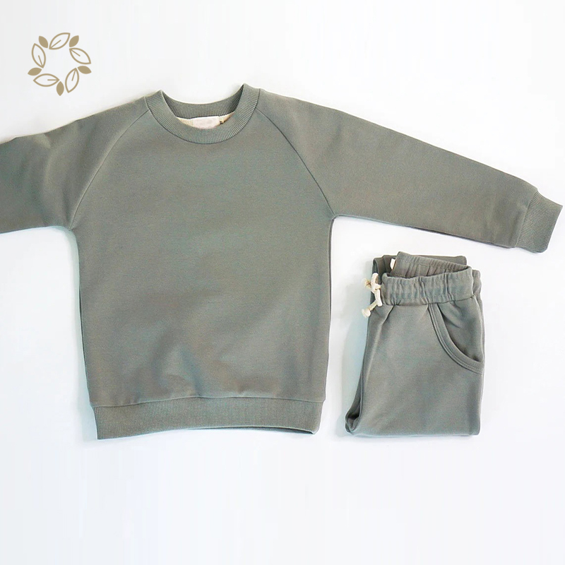 Jogger Set for Kids eco friendly 100% organic cotton fleece toddler jogger set sustainable Track Suit for Toddlers