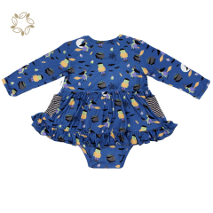 Organic bamboo baby twirling dress eco friendly twirling dress sustainable ruffle bodysuit baby baby bodysuits