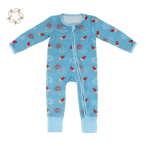 Organic bamboo rompers baby sustainable custom printed bamboo baby romper eco friendly baby romper knit