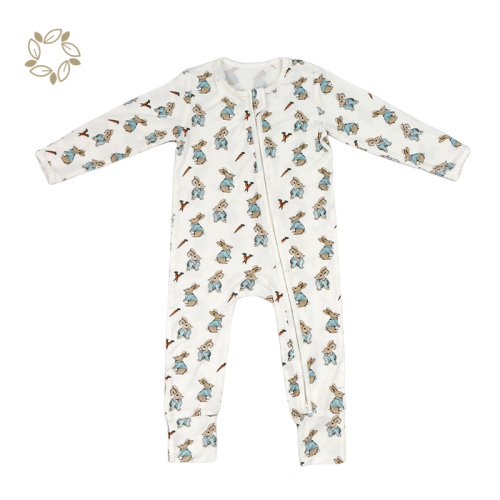 Sustainable organic bamboo baby rompers eco friendly bamboo baby romper baby zipper romper
