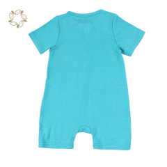Organic baby rompers bamboo sustainable knit romper baby short sleeve eco friendly baby zipper romper