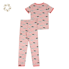 Sustainable kids pyjama set organic bamboo viscose kids pajamas eco friendly bamboo pajama set kids