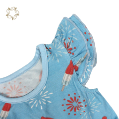 Sustainable baby bodysuit dress organic bamboo infant twirl bodysuit eco friendly baby rompers bodysuit