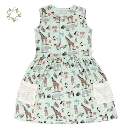 Eco friendly dress for kids organic bamboo kids dresses for girls sustaianable children girl dress