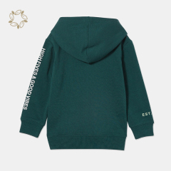 Sustainable kids hoodie printed organic cotton eco friendly baby tracksuit children hoodies sweatshirts boys