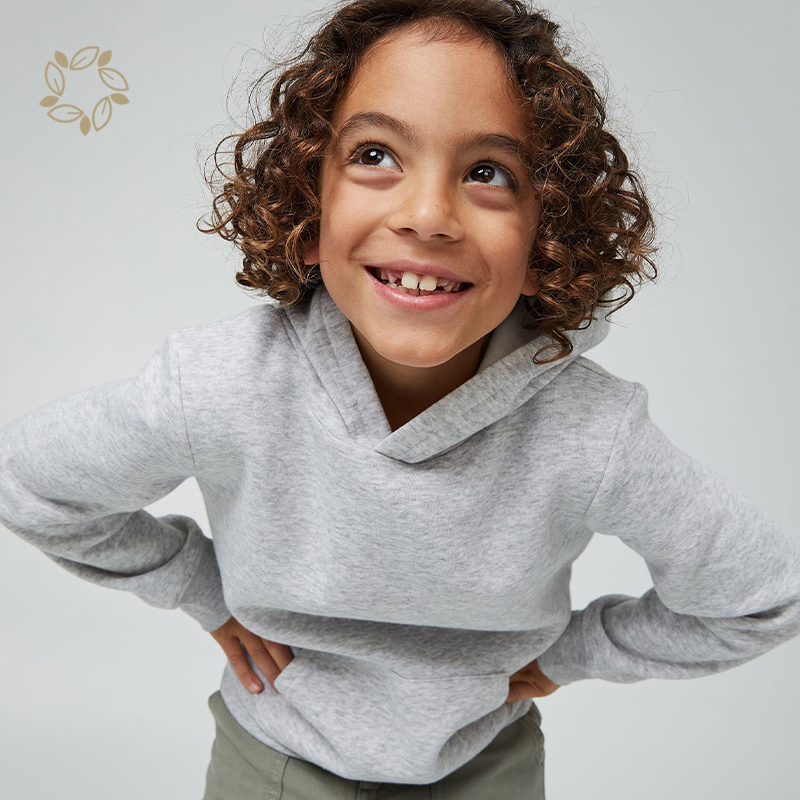 organic cotton fleece hoodie for kids sustainable children hoodies sweatshirts boys eco friendly baby tracksuit