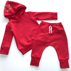 Organic bamboo Sweatsuit set Baby sustainable Toddler Lounge set eco friendly Solid Sweat pants kids