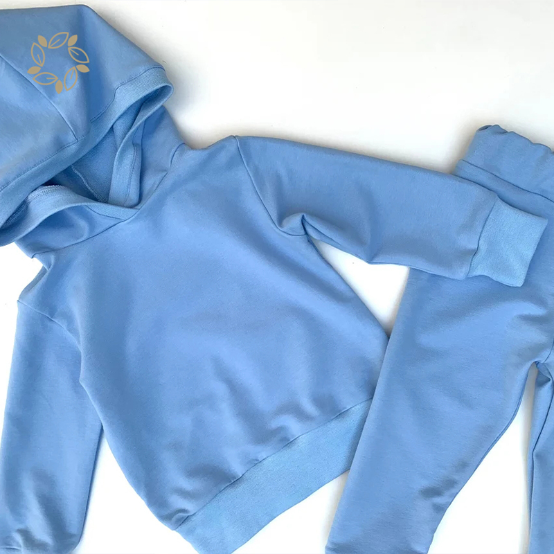 Organic bamboo Sweatsuit set Baby sustainable Toddler Lounge set eco friendly Solid Sweat pants kids