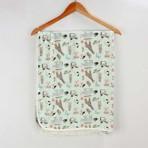 double sided blankets Organic bamboo Baby Bedding Blanket Eco-friendly baby wrap Trimmed Receiving Blanket