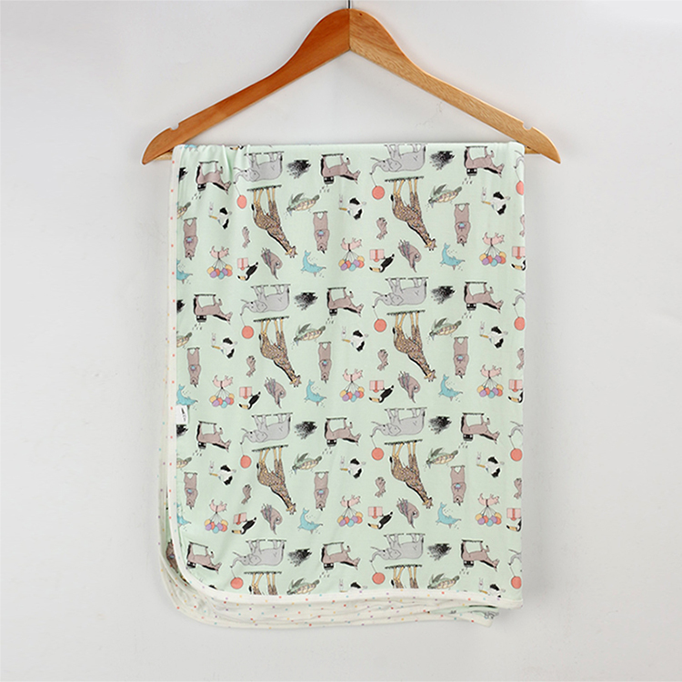 double sided blankets Organic bamboo Baby Bedding Blanket Eco-friendly baby wrap Trimmed Receiving Blanket
