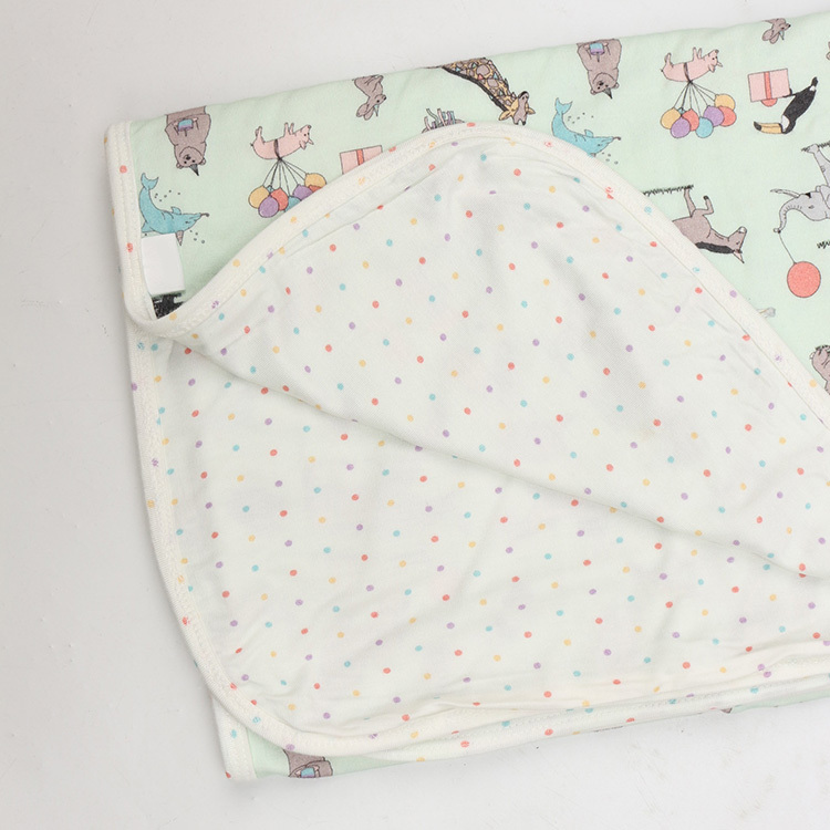 double sided blankets Organic bamboo Baby Bedding Blanket Eco-friendly baby wrap Trimmed Receiving Blanket