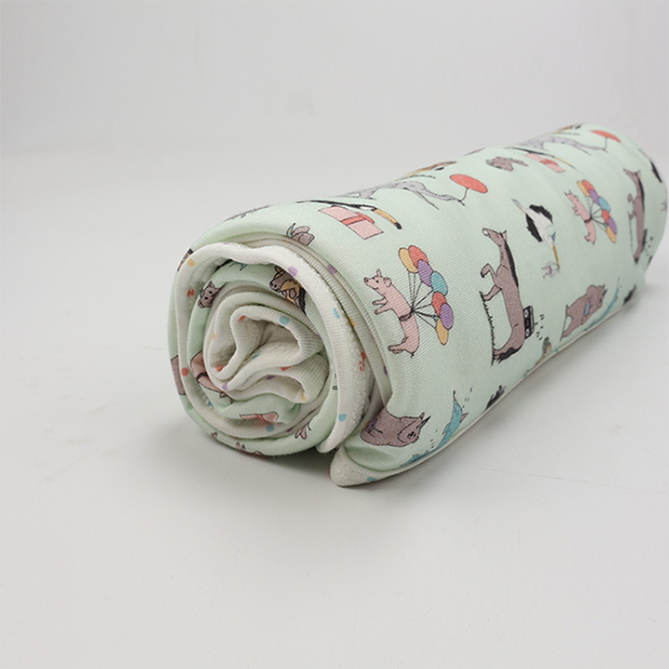 double sided blankets Organic bamboo Baby Bedding Blanket Eco-friendly baby wrap Trimmed Receiving Blanket