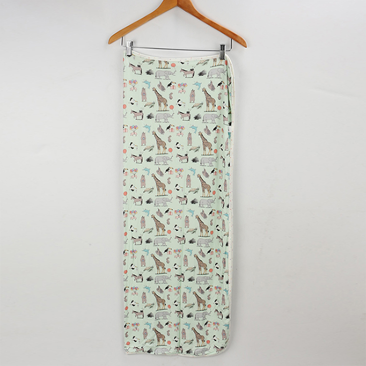 double sided blankets Organic bamboo Baby Bedding Blanket Eco-friendly baby wrap Trimmed Receiving Blanket