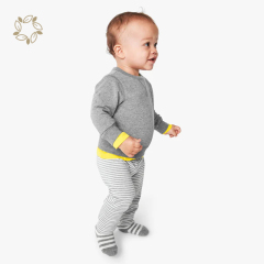 Organic cotton baby crewneck sweatshirt sustainable french terry toddler boy sweatshirt eco friendly baby jumper