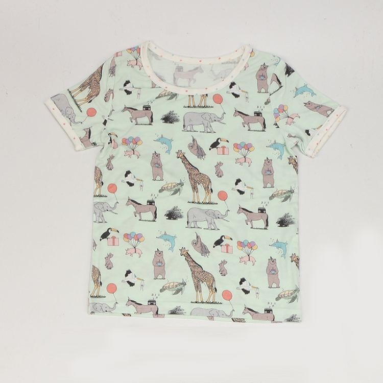 Bamboo viscose toddler pajamas 2 piece baby pyjamas kids summer home wear eco-friendly baby boys pjs