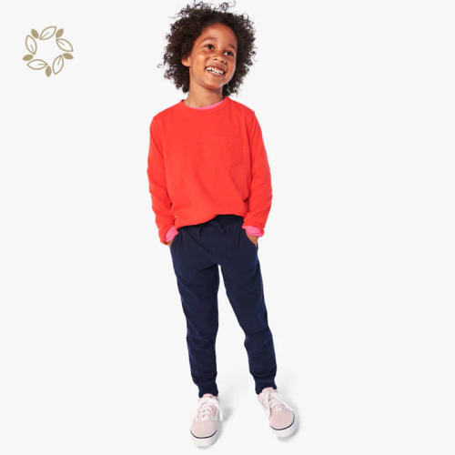 Organic cotton kids jogger sustainable children sweat pants eco friendly girl kids jogger pants