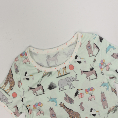 Bamboo viscose toddler pajamas 2 piece baby pyjamas kids summer home wear eco-friendly baby boys pjs