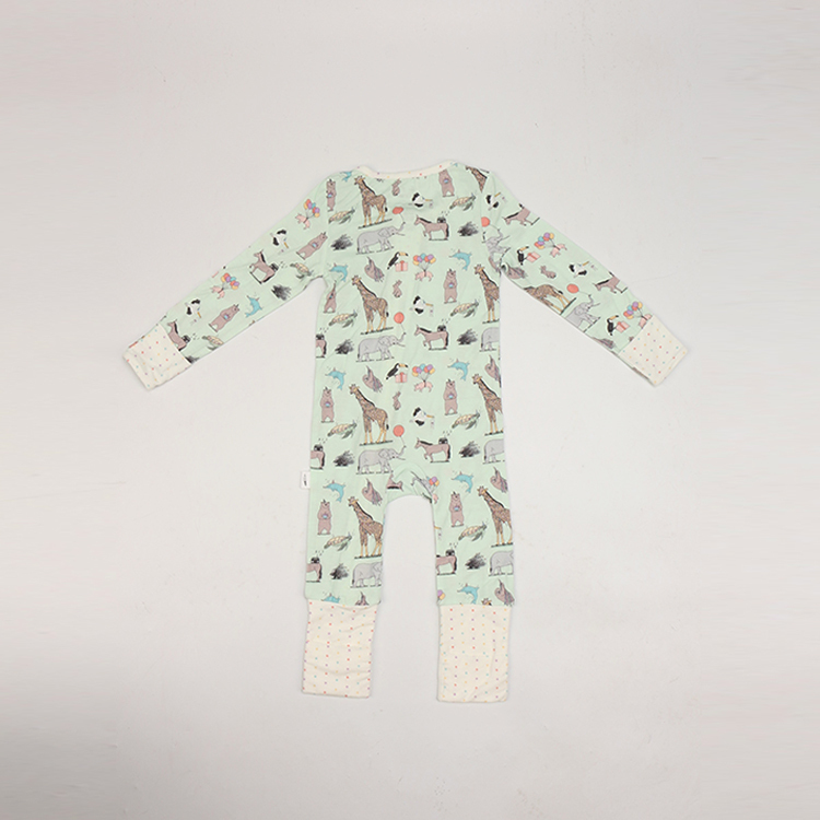 Eco-friendly infants romper toddler romper jumpsuit baby zip sleepsuit bamboo baby clothes bamboo baby bodysuit