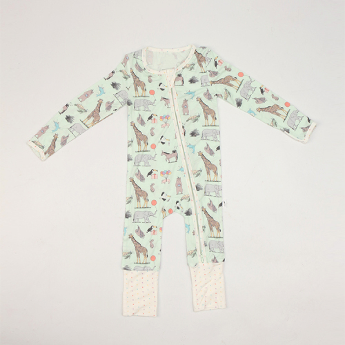 Eco-friendly infants romper toddler romper jumpsuit baby zip sleepsuit bamboo baby clothes bamboo baby bodysuit