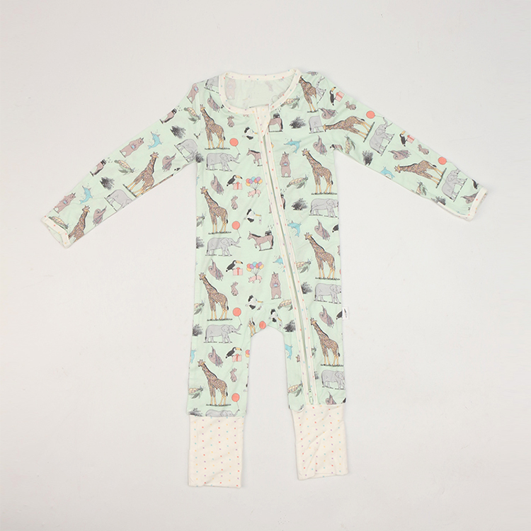 Eco-friendly infants romper toddler romper jumpsuit baby zip sleepsuit bamboo baby clothes bamboo baby bodysuit