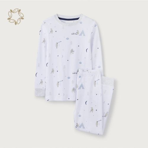 Organic cotton kids pyjama set sustainable kids sleepwear pajamas eco friendly sleeping wear kids set