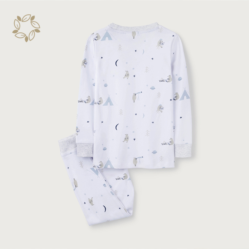 Organic cotton kids pyjama set sustainable kids sleepwear pajamas eco friendly sleeping wear kids set