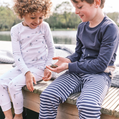 Organic cotton kids pyjama set sustainable kids sleepwear pajamas eco friendly sleeping wear kids set