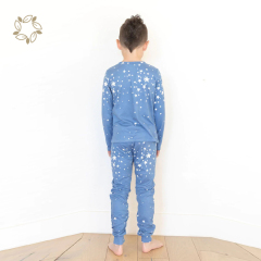 Sustainable pajamas bamboo children organic bamboo pajama kid eco friendly sleep wear kids pjs for kids