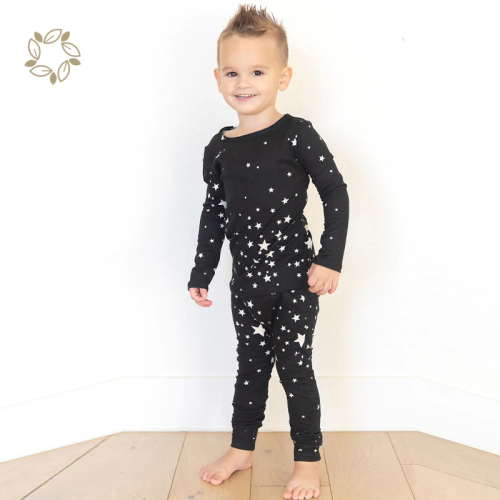Sustainable pajamas bamboo children organic bamboo pajama kid eco friendly sleep wear kids pjs for kids