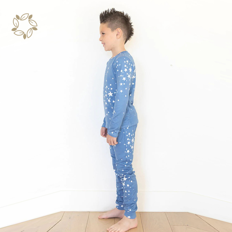 Sustainable pajamas bamboo children organic bamboo pajama kid eco friendly sleep wear kids pjs for kids