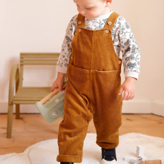 Corduroy Dungarees for kids organic cotton Toddler tank pants children Boys Pocket Corduroy Suspender Trousers