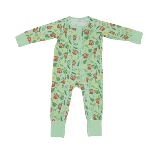 baby rompers two way zipper Eco-friendly infant sleepsuit long sleeve baby jumpsuit organic bamboo toddler romper