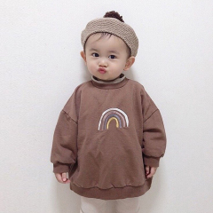 Toddler crewneck sweatshirt toddler Organic Cotton boys pullover hoodie eco friendly baby tracksuit baby pullover sweatshirt