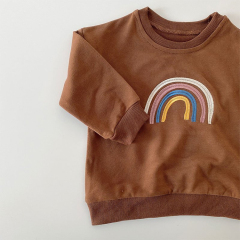 Toddler crewneck sweatshirt toddler Organic Cotton boys pullover hoodie eco friendly baby tracksuit baby pullover sweatshirt