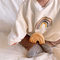 Toddler crewneck sweatshirt toddler Organic Cotton boys pullover hoodie eco friendly baby tracksuit baby pullover sweatshirt