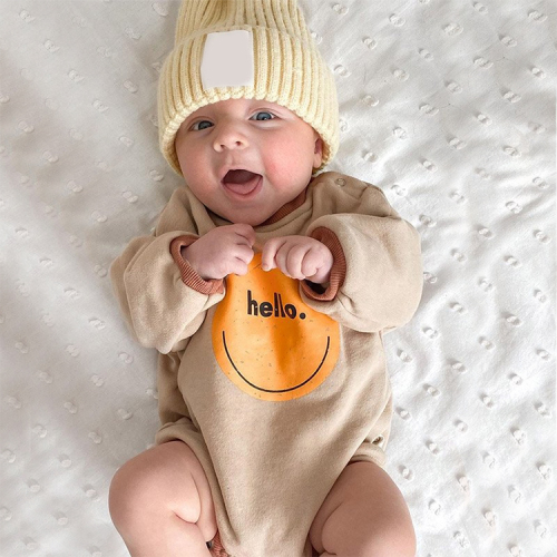 baby long sleeve onesie organic cotton newborn romper jumpsuit custom print baby romper Infant clothes